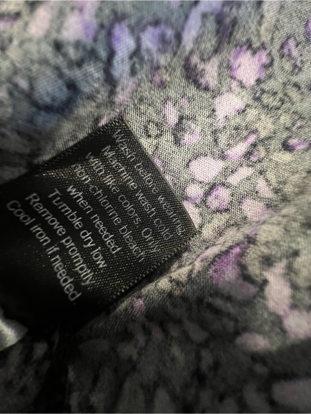 2 Pc Purple💜Printed Pajama Set - Button-Down Top & Pants, Simply Vera - Picture 12 of 14